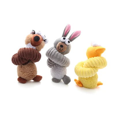 Interactive Plush Long Neck Dog Toy for Chewing