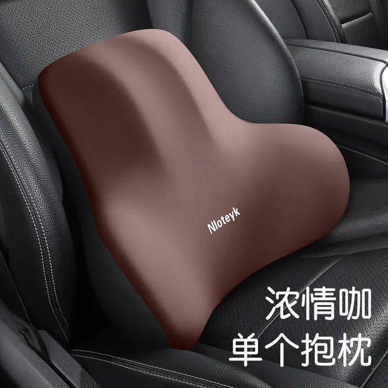 Car Memory Foam Neck Pillow and Lumbar Support Cushion