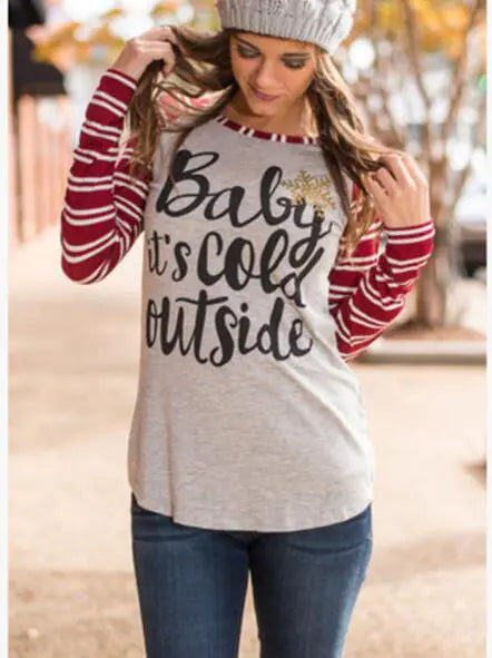 Long Sleeve Women's Striped T-Shirt