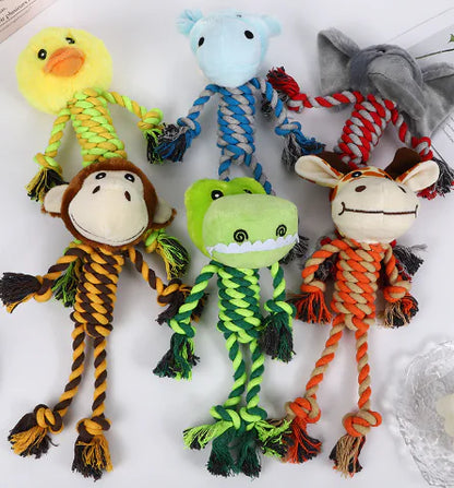 Interactive Plush Dog Toy with Sound for Chewing