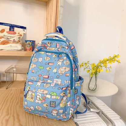 Cute Cartoon Print Women's Backpack for School