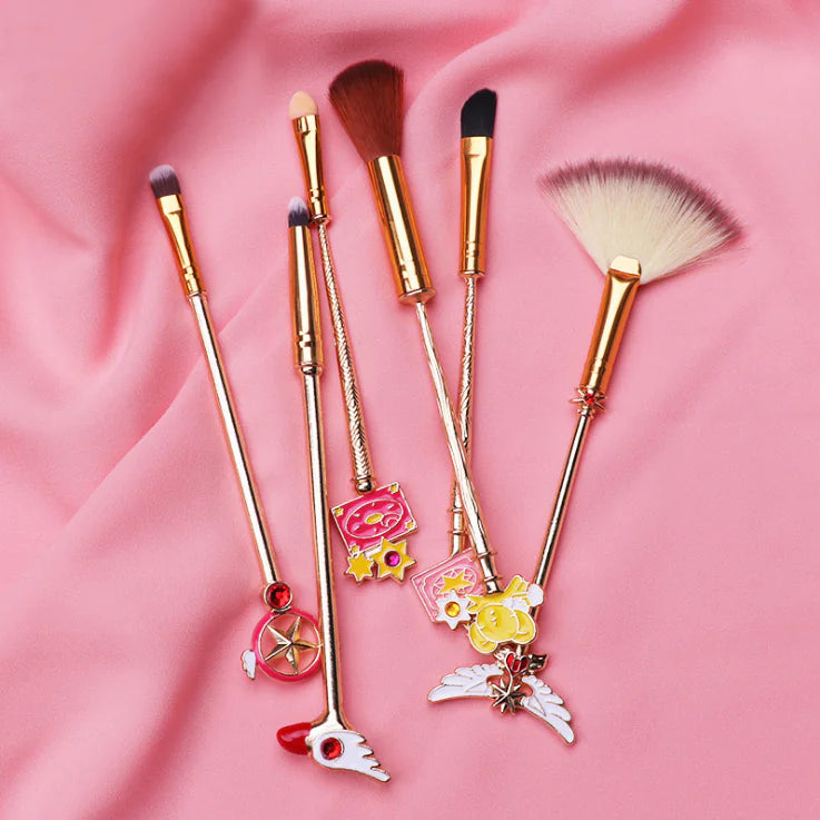 Sakura Anime Makeup Brush Set - 6 Brushes for Beginners