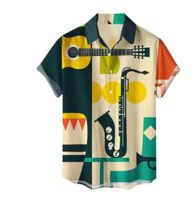 Hawaiian Casual Polyester Shirt for Men