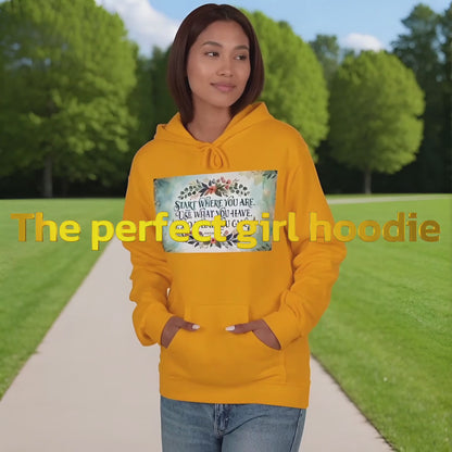 Black Women's Plain Hoodie Personalized Graphic Hooded Sweatshirt