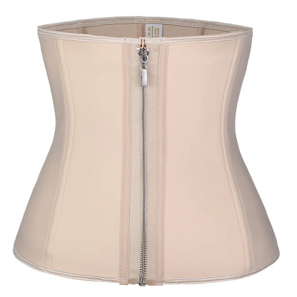 Zipper Front Neoprene Waist Corset