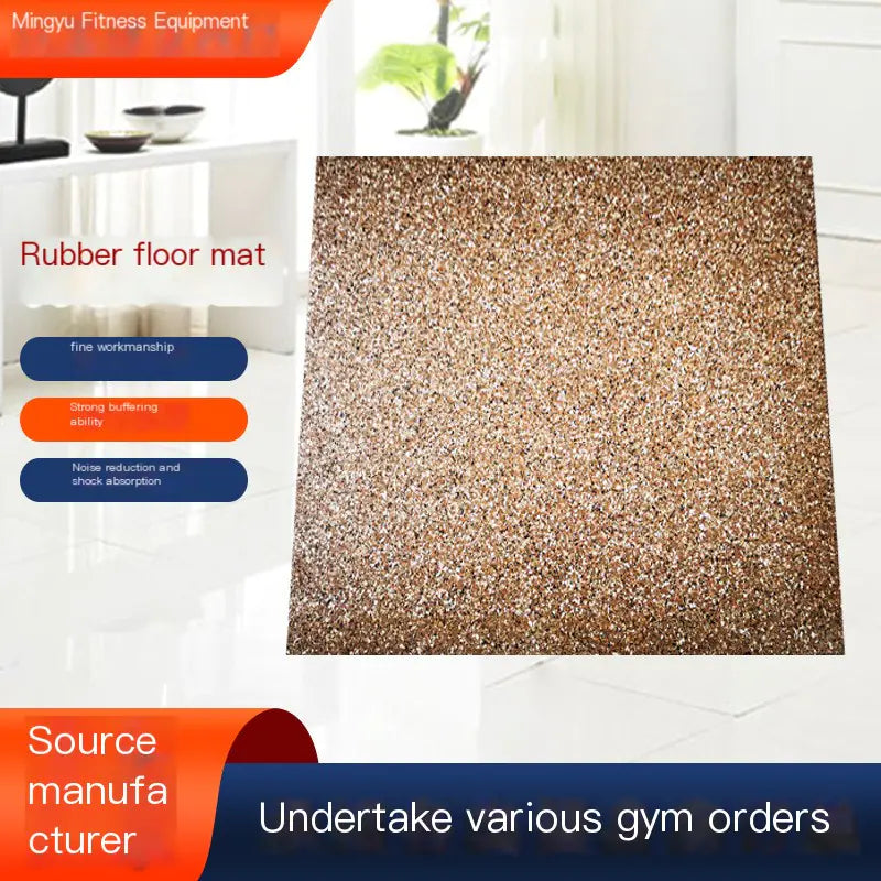 Rubber Shock Absorbing Mat for Gym and Outdoor Use