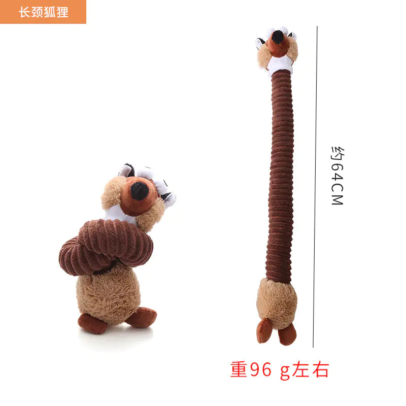 Interactive Plush Long Neck Dog Toy for Chewing