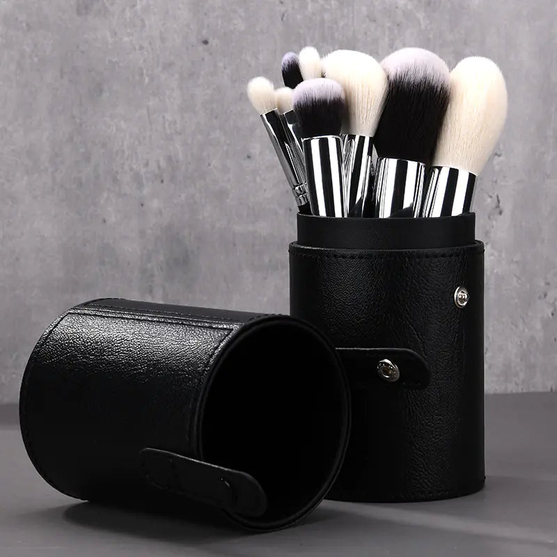 Makeup Brushes and Brush Holder Set