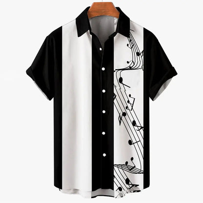 Hawaiian Beach Casual Polyester Spandex Men's Shirt
