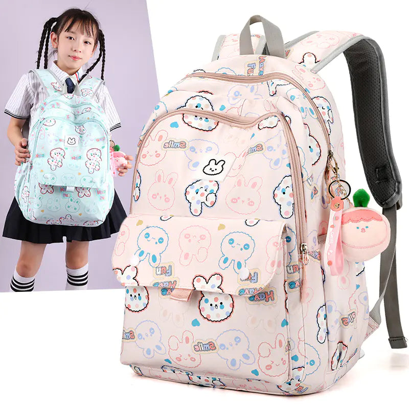 Cute Girls' Lightweight Multi-layer School Backpack