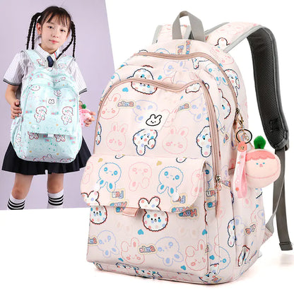 Cute Girls' Lightweight Multi-layer School Backpack