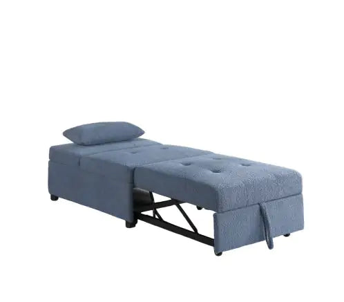 Contemporary Blue Gray Sleeper Sofa