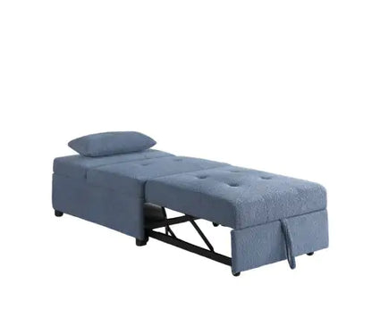 Contemporary Blue Gray Sleeper Sofa