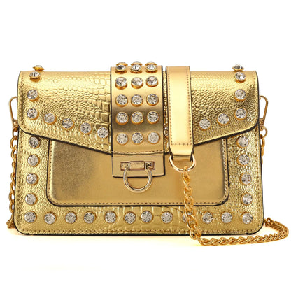 DIUY Purse for Women Trendy Leather Shoulder Bag Chain Ladies Crossbody Bags