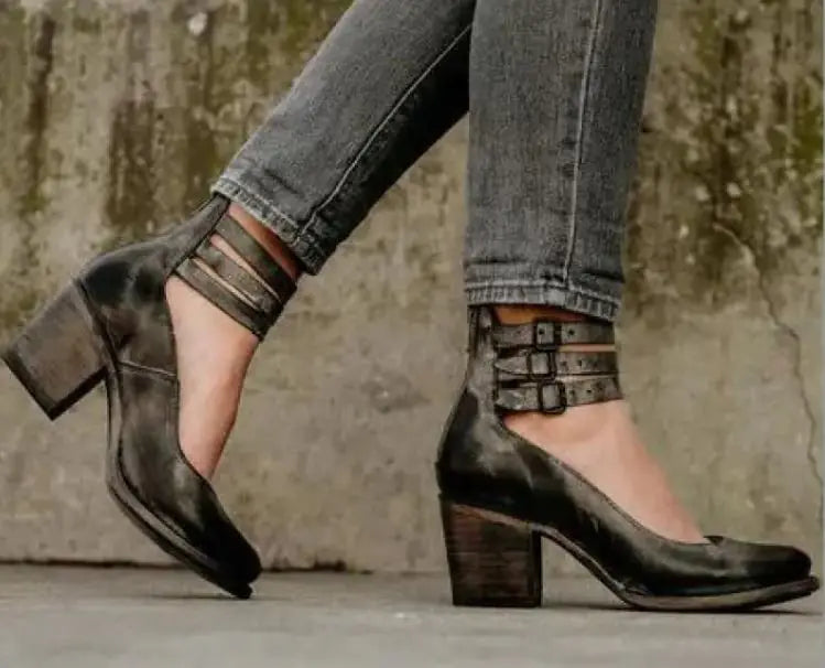 The Buckle Pointed Sandals Women Shoes