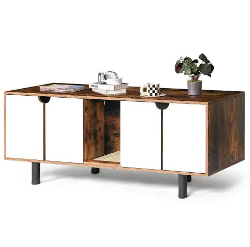 Cat Litter Box Enclosure For 2 Cats