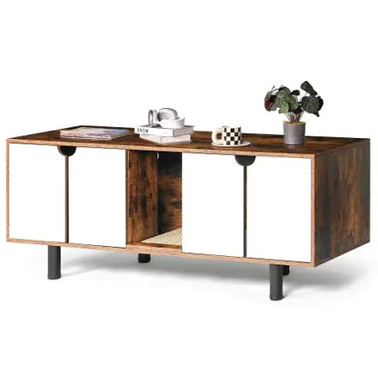 Cat Litter Box Enclosure For 2 Cats