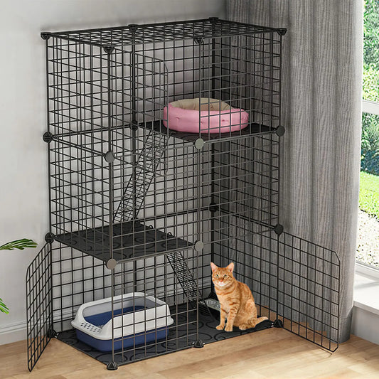 TeqHome Large 3-Tier Cat Cage