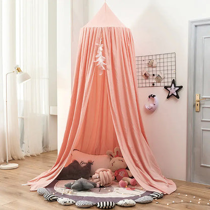 Dome Baby Crib Canopy with Light Blocking and Mosquito Net