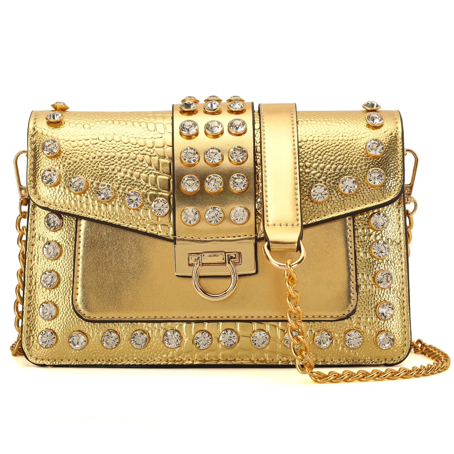 DIUY Purse for Women Trendy Leather Shoulder Bag Chain Ladies Crossbody Bags