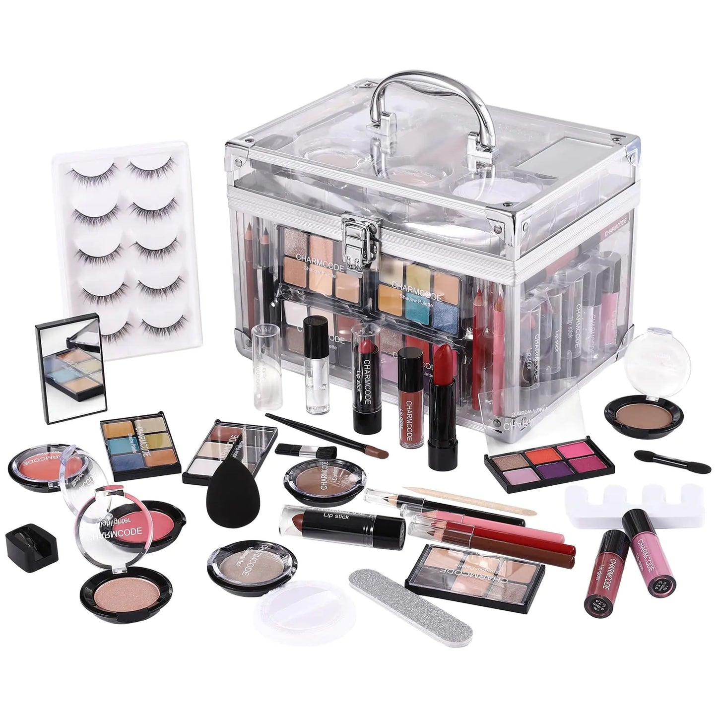 Makeup Kit for Women Full Kit - Eyeshadow Palette Lipsticks Lipgloss Blushes Contour Highlighters