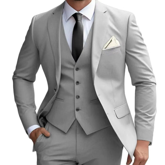Mens 3 Piece Suit Slim Fit Men Tuxedo