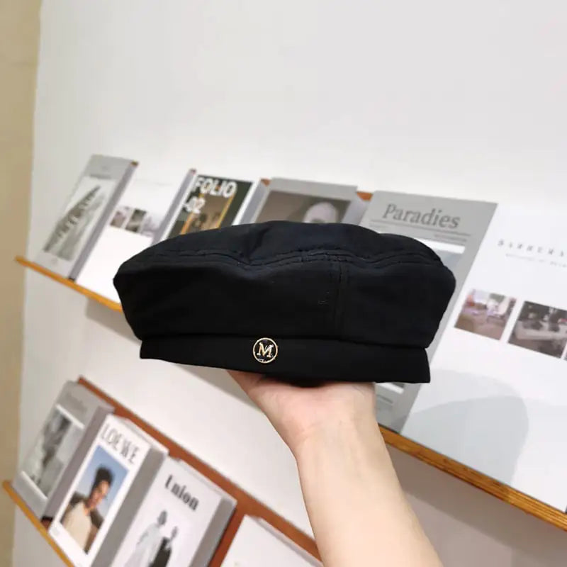 All-Match Women's Black Octagonal Beret