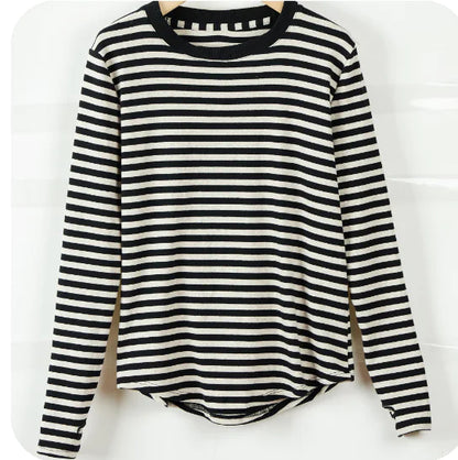 Women's Long Sleeve Striped T-Shirt