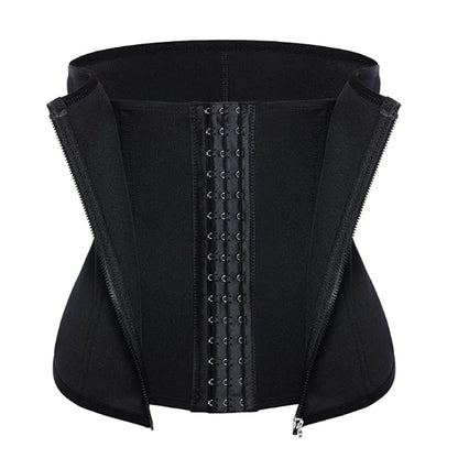 Hot-selling zipper three-breasted belt neoprene corset body burst SWEAT fitness postpartum body girdle