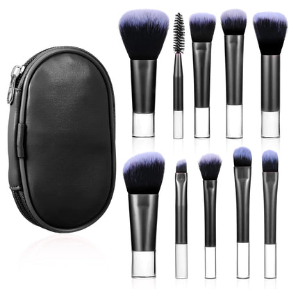 10 Pcs Travel Makeup Brushes Mini Makeup Brushes Travel Set