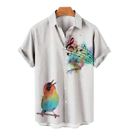 Hawaiian Casual Polyester Shirt for Men