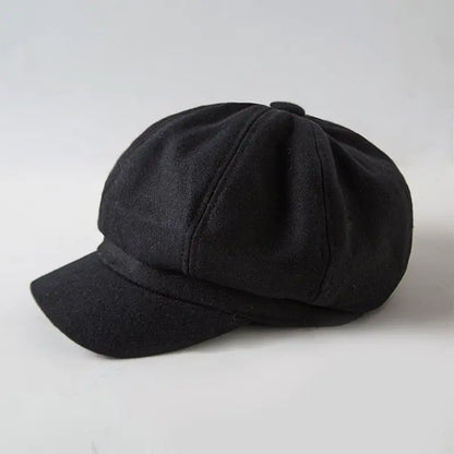 Versatile Woolen Octagonal Beret Hat
