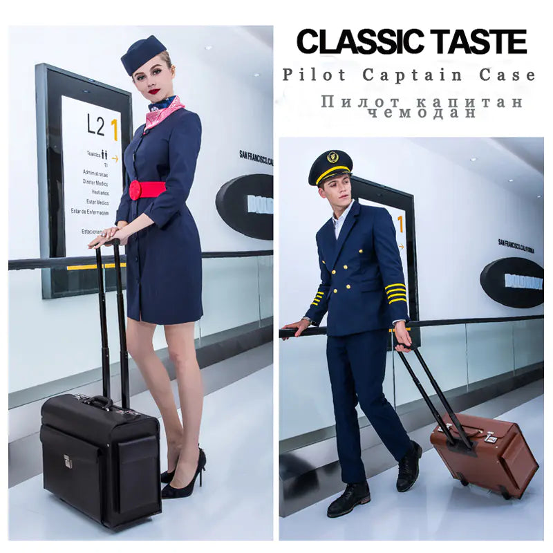 Men's Business Travel Rolling Luggage Suitcase